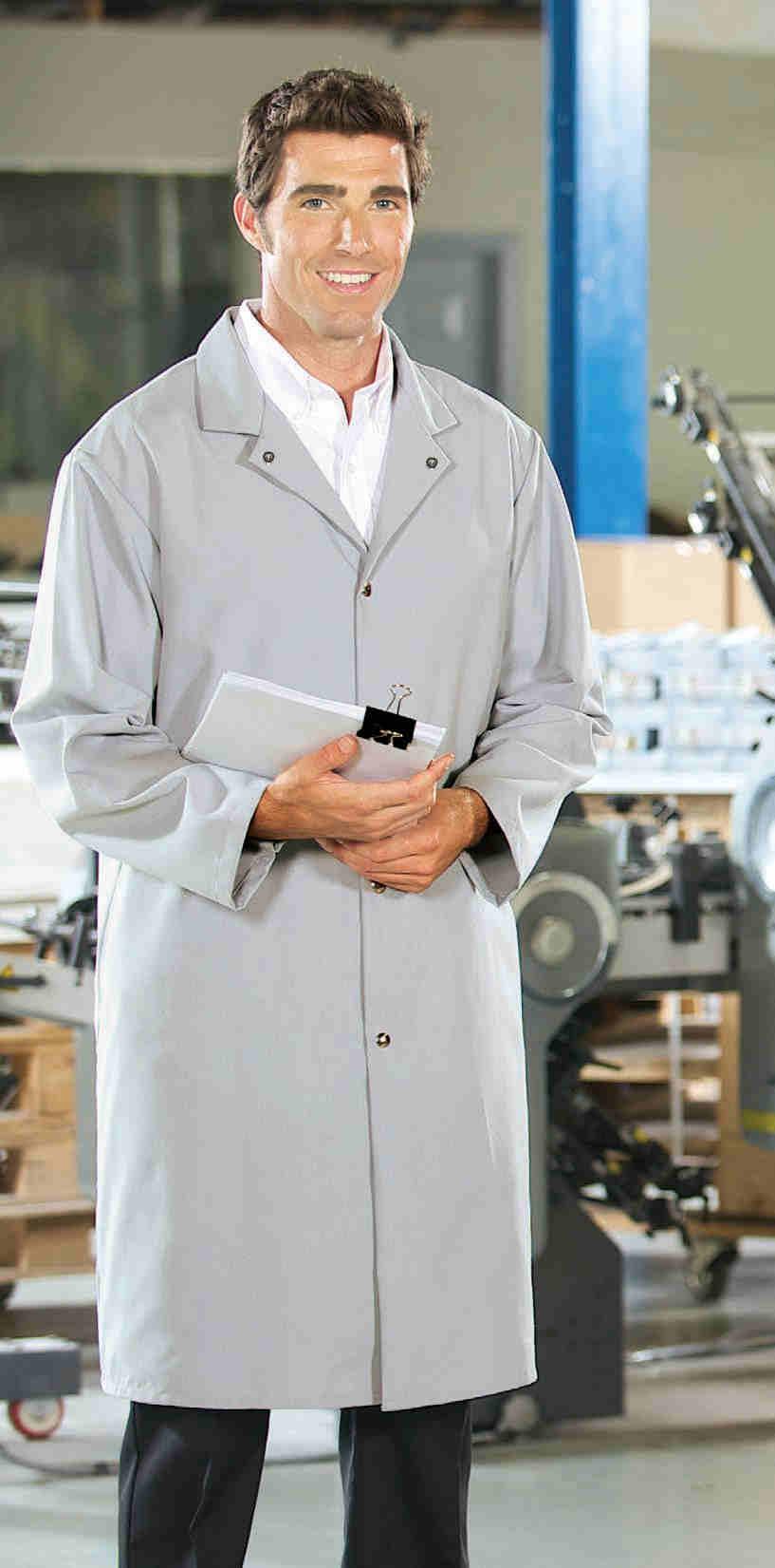 LONG COATS - SPUN POLY food Industry Coats Due to changing industry regulations we are now offering our popular spun polyester long coat in a variety of attractive colours.