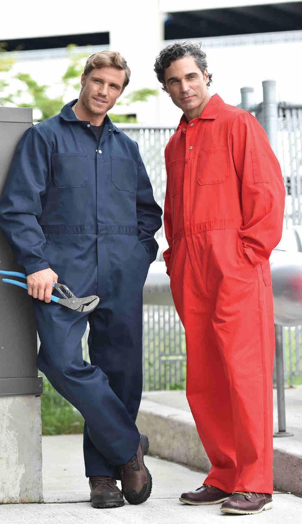 COVERALLS Poly/Cotton Action Back Coveralls Designed to maximize comfort without sacrificing durability and performance, these coveralls offer lasting wear and ease of accessibility