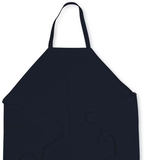 Kitchen Aprons Bib Aprons w/ tubular braid ties each per polybag, route ready APRONS Style Fabric Cut Size Fin Size