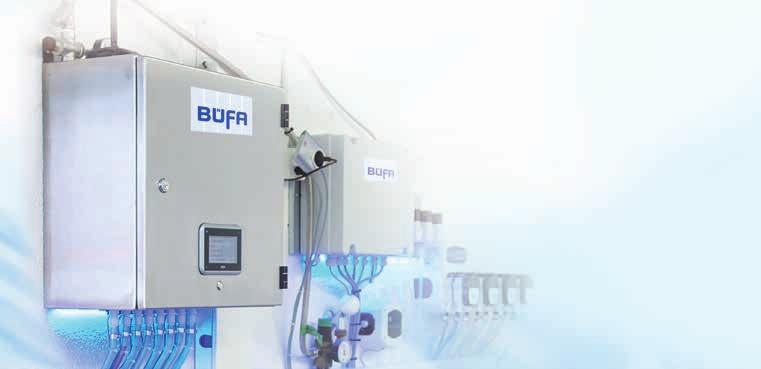 BÜFA DOS Dosing systems for professional textile care We also offer particularly high-performance dosing systems for individual machines, machine parks and tunnel washers.