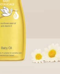 Contains 97% botanical oils NEW Tissue Oil Baby Botanicals Baby Oil Moisturises and softens baby s skin Skin feels