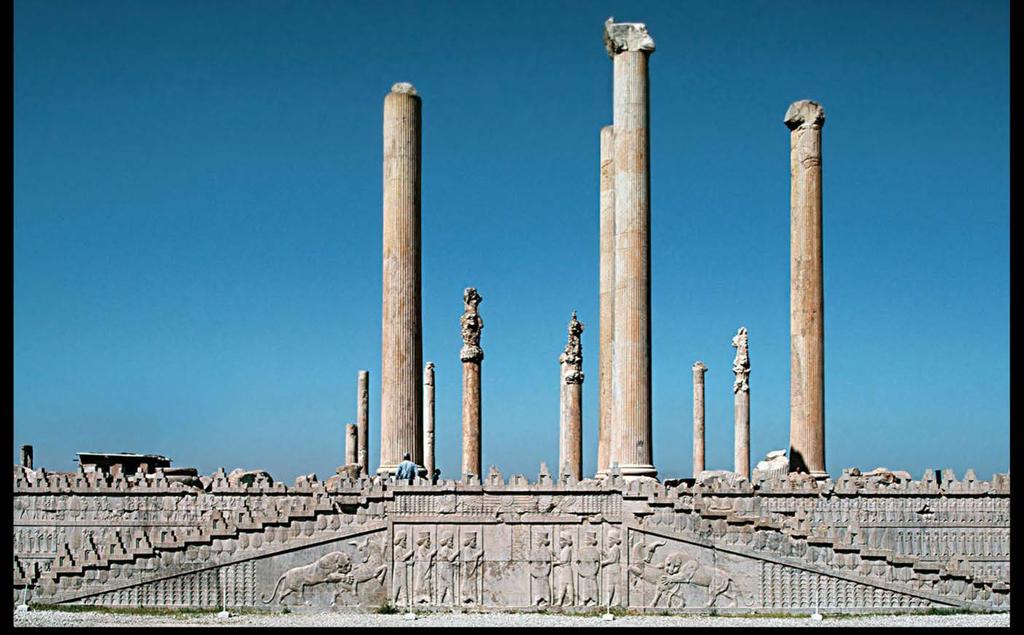 Audience hall: apadana, had 36 columns covered by a wooden roof; held thousands of people; used for the king s