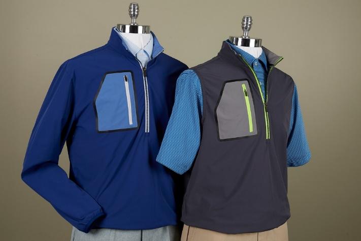 Long Sleeve 1/2 Zip pullover with 2 lower front pockets, banded cuffs and bottom. 100% Moisture wicking EASY CARE micropolyester spandex interlock knit with warmth and wind protection.
