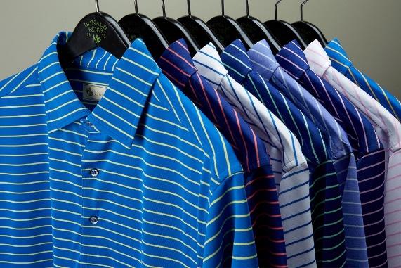DR22C/A/B-119 Short sleeve 2-color SPORT STRIPE JERSEY with SELF COLLAR and 3 button placket.