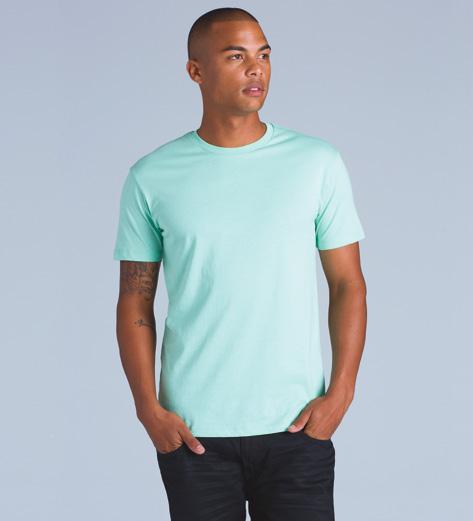 5002 Paper Tee Details: 150 GSM,100% combed cotton, preshrunk to minimise shrinkage, side seamed for a tailored fit. Matching womens product 4002 Wafer Tee.