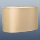 Silk Look Oval Straight sided oval silk effect lampshade in cream faux silk. Dual purpose 29mm / 40mm fixed Gimble.