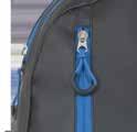 zipper puller with pvc trim Curved padded shoulder strap