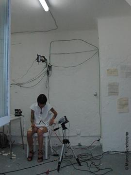6teen Stitches, Performance and Installation, Donau Festival, Krems, 2008. C-print. In June 2008 I presented at das weisse haus, Vienna, a performance and video installation called Into Pieces.