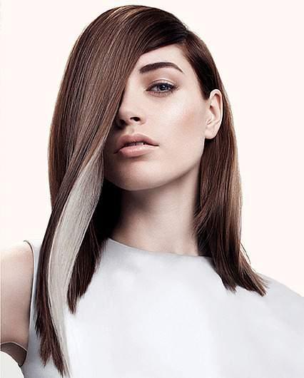 How to choose a colour. (1) Look at the hair root colour in the thinning area. This is the colour to apply.
