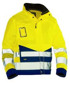 Extended in the lower back. Certified in Hi-Vis class 3 according to EN20471. 7586 High-Visibility Vest Smooth visibility vest in Class 2 with zip. Material: 100% Polyester, 120 g/m 2.