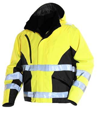 Reflective strips on shoulders visible from above 2236 Winter Trousers Star Hi-Vis Quilt-lined, lightweight trousers made from durable, water repellent 100% STAR polyester. Adjustable waist.