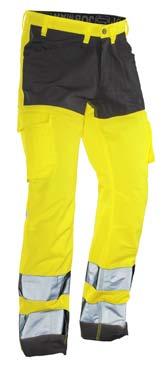 Certified in Hi-Vis class 2 according to EN20471 service trousers star Made with JOBMAN s new, strong and comfortable STAR fabric, with a soft brushed inside, and durable and quick drying properties.