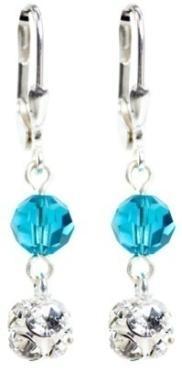 Swarovski Crystal & diamante glitterballs on Sterling Silver diamond