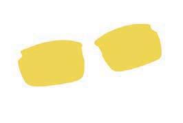 Interchangeable lenses polycarbonate, yellow (40 % tint),