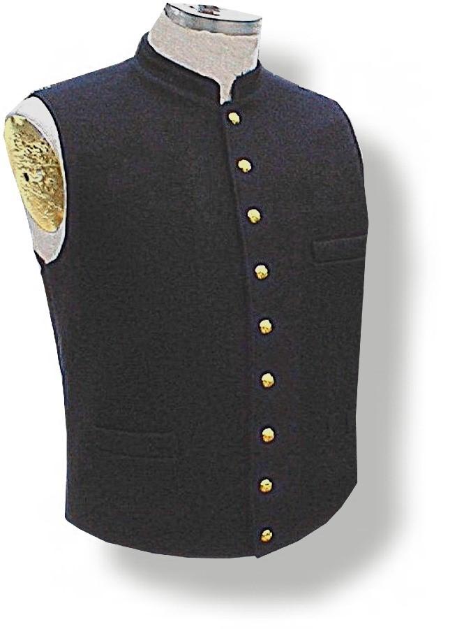 Page 18 Civil War era US marine uniforms 1859 to 1874 Our US MARINE VEST for Officers and Enlisted features the 19 oz Dark Blue wool front.