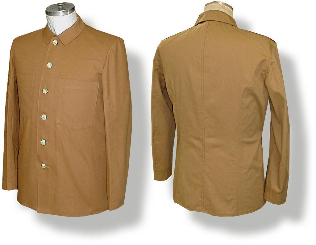 Page 22 1884 US marine brown duck uniform and 1885 White Duck Uniform Above is the M-1884 Brown Canvas Duck coat issued to Marines for fatigue duty. 10 ounce duck is featured.