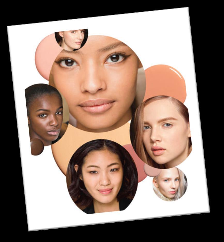 Foundation colour The colour of the foundation should match your natural skin colour. Test the foundation for compatibility on the jaw line or forehead.