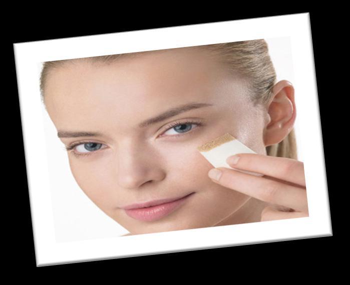 It should be applied to one area of the face at a time, with an outward stroking movement. Use a cosmetic sponge to blend the foundation.