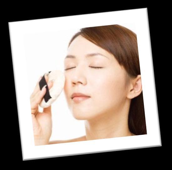 Pressed powders should be recommended only for a client s personal use, and then only to remove shine from