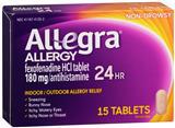 COUGH & COLD ALLEGRA OTC 180MG TABLETS 24