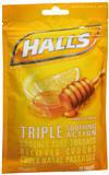 Over-the-Counter Health Products COUGH & COLD COUGH DROPS HONEY LEMON 30CT Generic for Halls Honey Lemon 133-8813 $2.