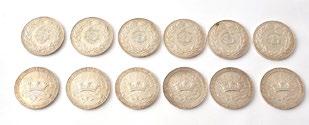 111B DUBOIS, Henri Alfred Auguste (1859-1943) Set of 12 silver coins of L Urbaine et la Seine