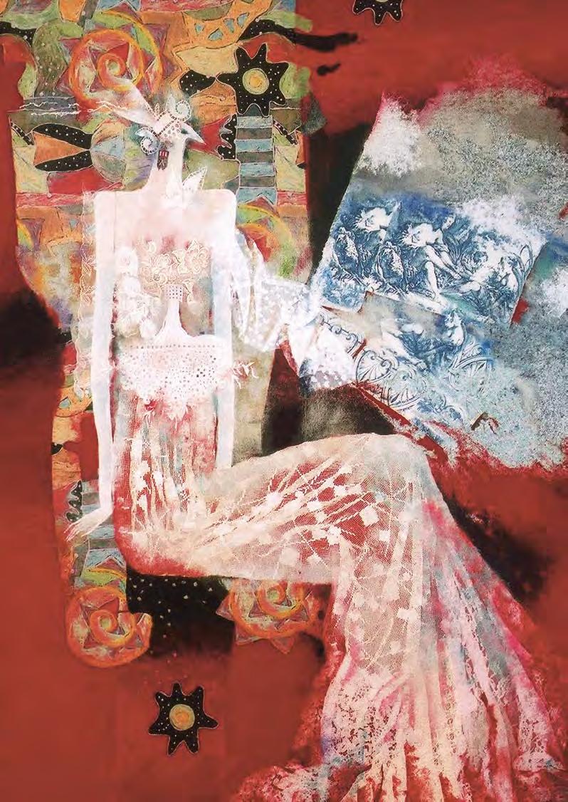 Jej ikonografický 40-ročný program zaznieva z monumentálnej tvorby netkaných tapisérií, Artprotisov a Arttexov (ide o československú a slovenskú ochrannú známku, registrovanú textilnú techniku