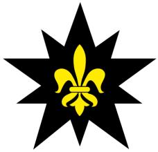 AWARD OF THE SABLE SPARROW OF ANSTEORRA Insignia: A cord braided sable, gules, and Or tied to a metal ring worn on the belt.