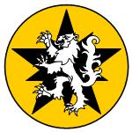 ORDER OF THE LIONS OF ANSTEORRA Badge: Or, a mullet of five greater and five lesser points sable, overall a lion rampant