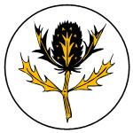 AWARD OF THE SABLE THISTLE OF ANSTEORRA Badge: A blue thistle sable, slipped and leaved Or.