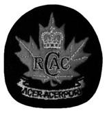 Accoutrement RCAC Cap Badge  RCAC logo is centered on head.
