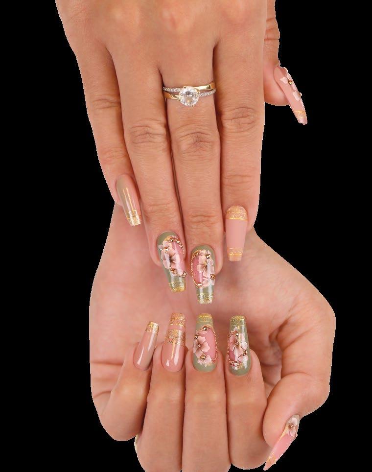 The nails made with the new R124 Tea Rose, the new R125