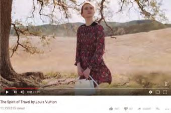 Her starring role in Louis Vuitton s original Spirit of Travel video vignette received over 12 million views on