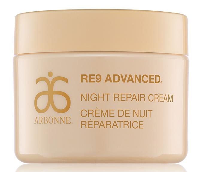 The RE9 Advanced Revolution Step Six Night Night Cream Ultra hydrating blend of botanicals & concentrated Vitamin C supports collagen and helps restore a youthful appearance Works overnight to