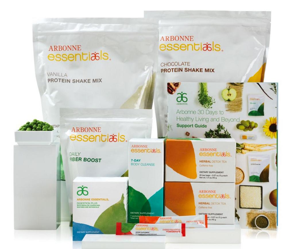 Arbonne Healthy Living & Beyond The Arbonne Essentials products consist of supplements formulated with the latest technology, premium ingredients, and nutrition from whole food sources, delivering
