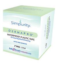 DermaPro Tapes DermaPro Waterproof Plastic Tape Simpurity DermaPro Waterproof Plastic Tape is superior for securing wound dressings and