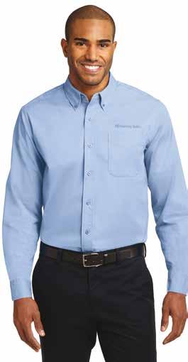 Guest Services Easy Care Dress Shirts 4.5 oz. 55% cotton and 45% polyester wrinkle resistant fabric.