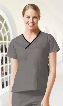 Maevn Ladies V-Neck Top Features include side vents, two lower patch pockets, and inner cell pocket. Size chart H. Colors:, Ceil Blue, Chocolate,, Khaki,, Pewter, Red, Royal, Wine CH1016 XS-2XL $15.