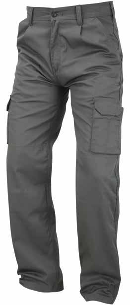 hardwearing trouser Internal kneepad pocket Slight  thigh) Heavy duty non-scratch fixing stud on waistband Triple stitched on all main seams for ultimate strength High quality brass YKK zip with