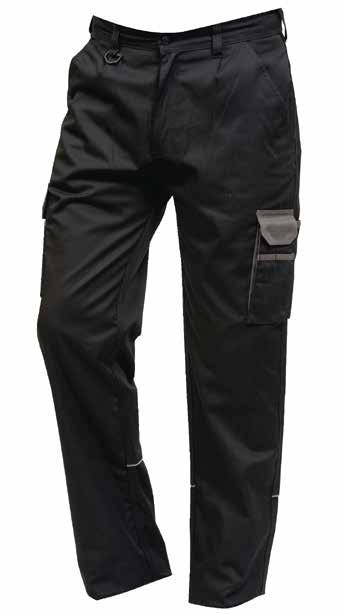 lining, including two front, two rear and combat leg and mobile phone pockets (on thigh) Heavy duty non-scratch fixing stud on waistband Brass YKK Zip with lifetime guarantee Sizes: Waist: 28 52