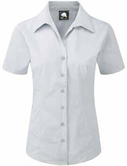 SHIRTS & BLOUSES 57 EDINBURGH PREMIUM SHORT SLEEVE BLOUSE Product code: 5350-15 A true classic, stylish and easy care Innovative Smart Grade fit according to size.