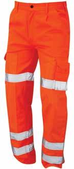 ISO 20471 AND GO/RT STANDARDS MULTIPLE, FUNCTIONAL POCKETS AND INTERNAL KNEEPAD POCKET * Conforms to GORT rail specification HI-VIS SHRIKE COVERALL Product code: 6600-65 A multi-functional hard