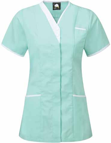 HEALTHCARE 89 TONIA V-NECK TUNIC Product code: 8200-15 V-neck tunic Contrast trim on neck Double action back for ultimate comfort Concealed zip
