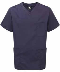 20 1 Product code: 8900-15 Easy to work in Comfortable to wear Elasticated waist Single right front patch pocket Unfinished 36 leg Sizes: XS 3XL inclusive SCRUB TOP Product code: 8800-15 Easy to work