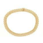 1255 BRACELET: [1] 14 karat yellow gold Panther Link chain bracelet; 7.5"s; 37.50 grams 1256 NECKLACE: [1] 14 karat yellow gold Panther Link chain necklace; 18"s; 39.