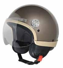 HEET AVIATOR 2 Demi jet helmet made of AB material, Vespa logo engraved on back of the shell which highlights brand visibility, new