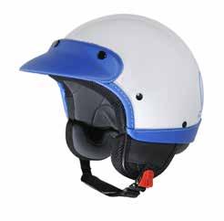 HEET CAIC Demi Jet helmet with peak, made of AB material - Eco-leather trim and