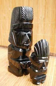 Sculpture Onyx Aztec Carvings Majestic, Black Onyx