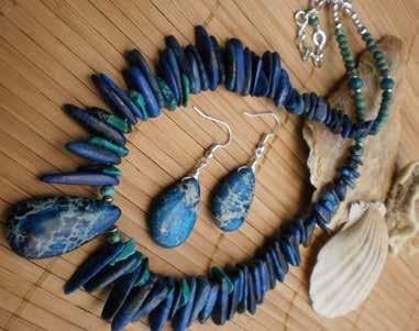 Jewelry Handcrafted jewelry uniquely designed with semi-precious stones, organic material