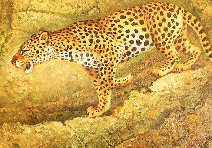 Artwork Jungle Leopard Original oil
